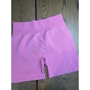 OQQ Women's Pink Bodycon Booty Shorts Cycling Yoga